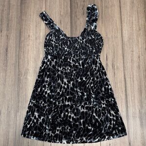 Free People Virgo Moon velvet mini dress leopard‎ print